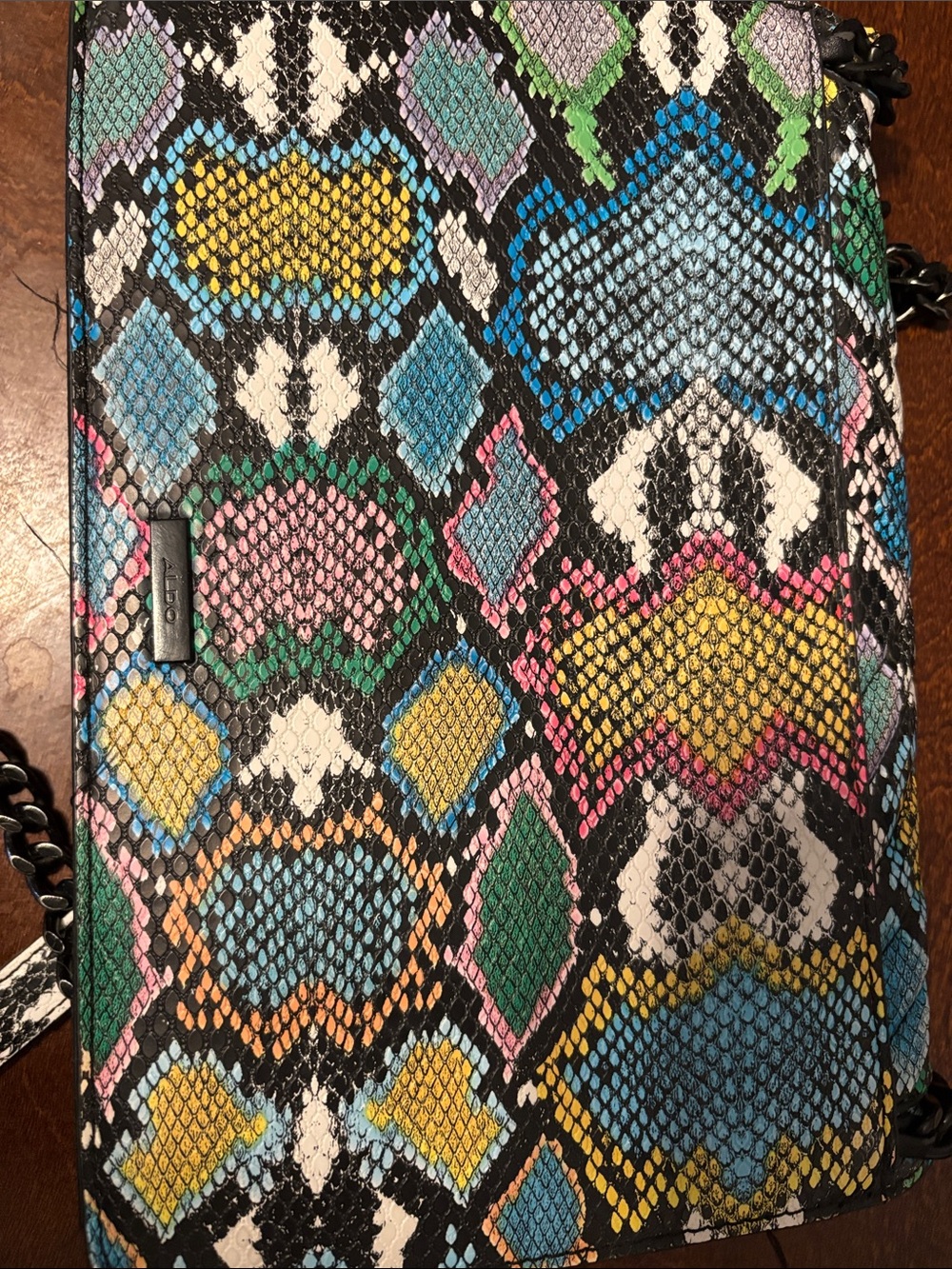 Aldo Multicolor Snake-Print Crossbody Bag - Picture 3 of 5